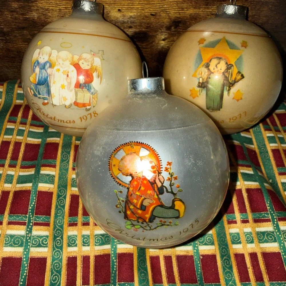 Vintage Sister Berta Hummel Christmas Ornaments 1975 1977 1978 Schmid Set of 3